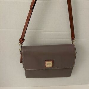Dooney & Bourke Taupe Leather Crossbody Bag. (Gently Used) excellent condition.